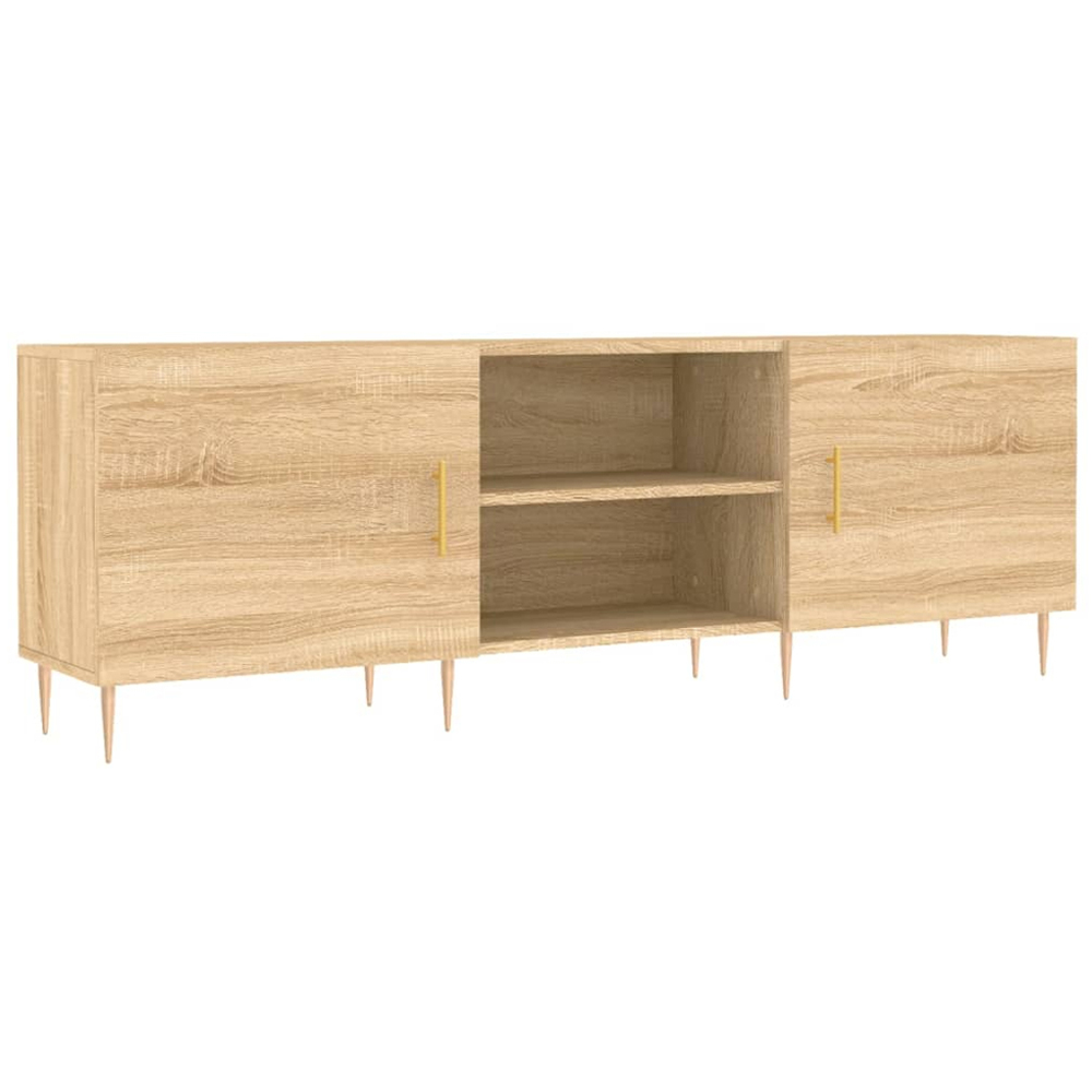 vidaXL 2 Door 2 Shelf Sonoma Oak TV Cabinet Image 2