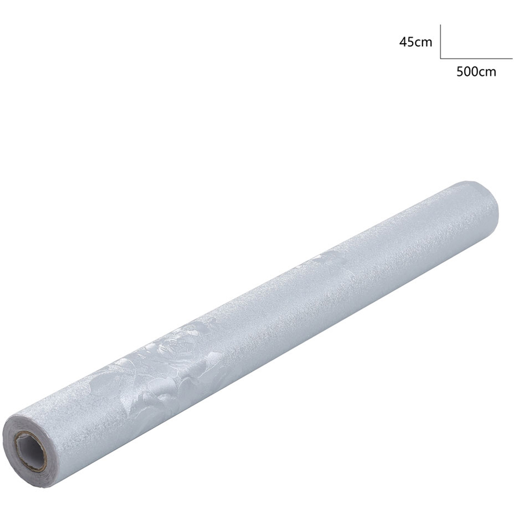 Living and Home Floral Textured Grey PVC Self Adhesive Wallpaper Image 9