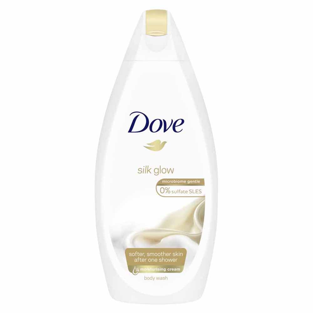 Dove Silk Glow Body Wash Case of 6 x 450ml Wilko