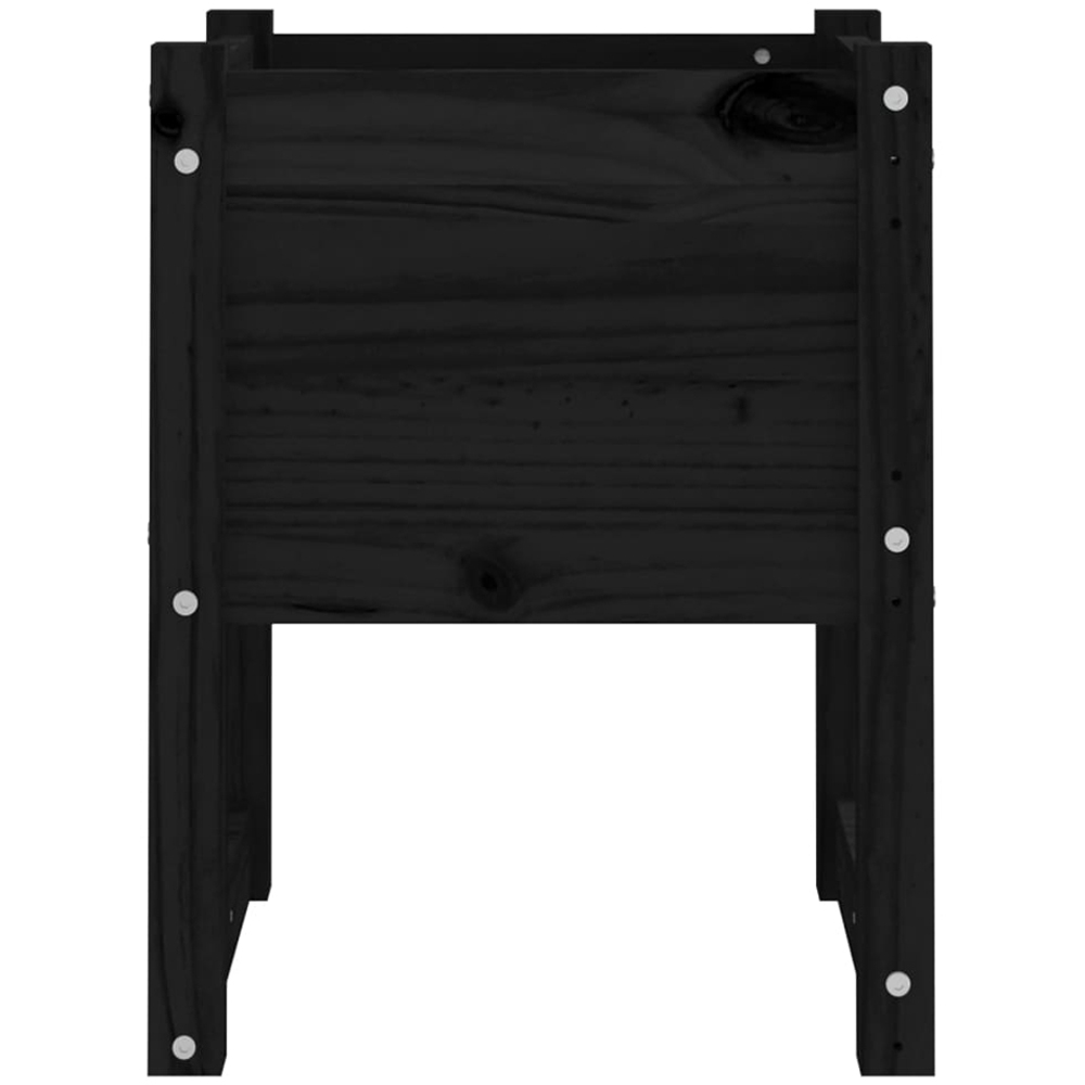 vidaXL Black Pine Wood Garden Planter 52.5 x 40 x 40cm 2 Pack Image 4