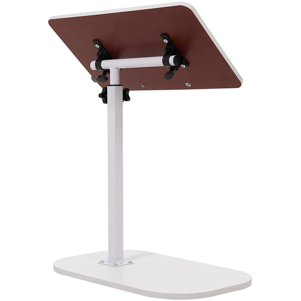 Living and Home White Adjustable C-Shaped Laptop Stand Table 45 x 28cm Image 4
