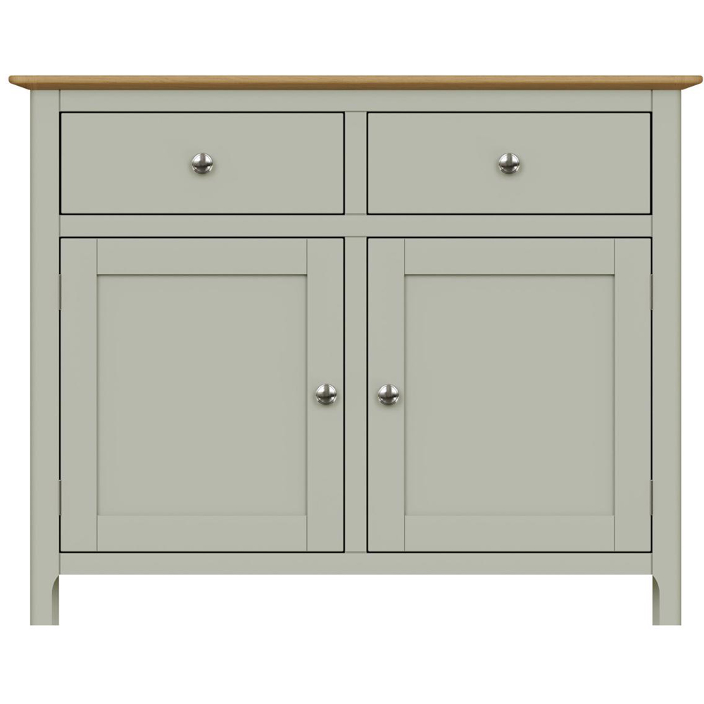 FWStyle Taberno 2 Drawer 2 Door Sage Green and Oak Sideboard Image 3