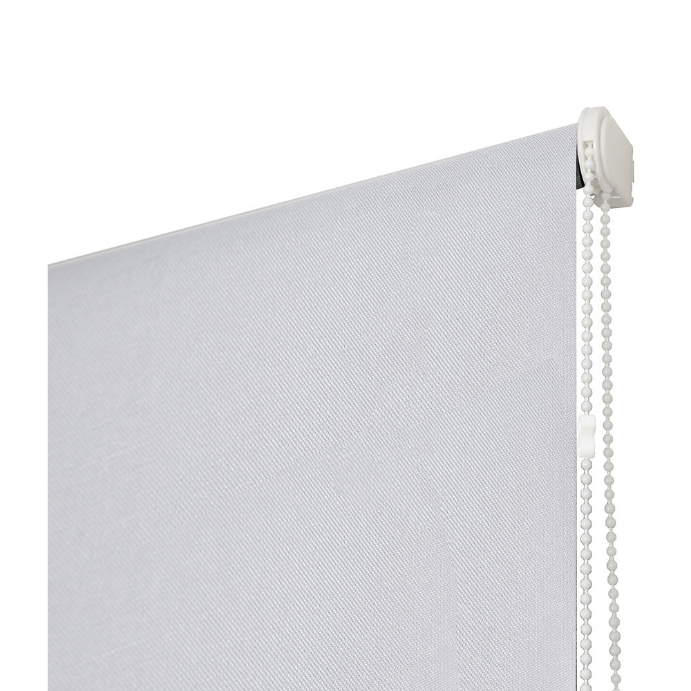 Textured Blackout Roller Blind - White / 120cm Image 4