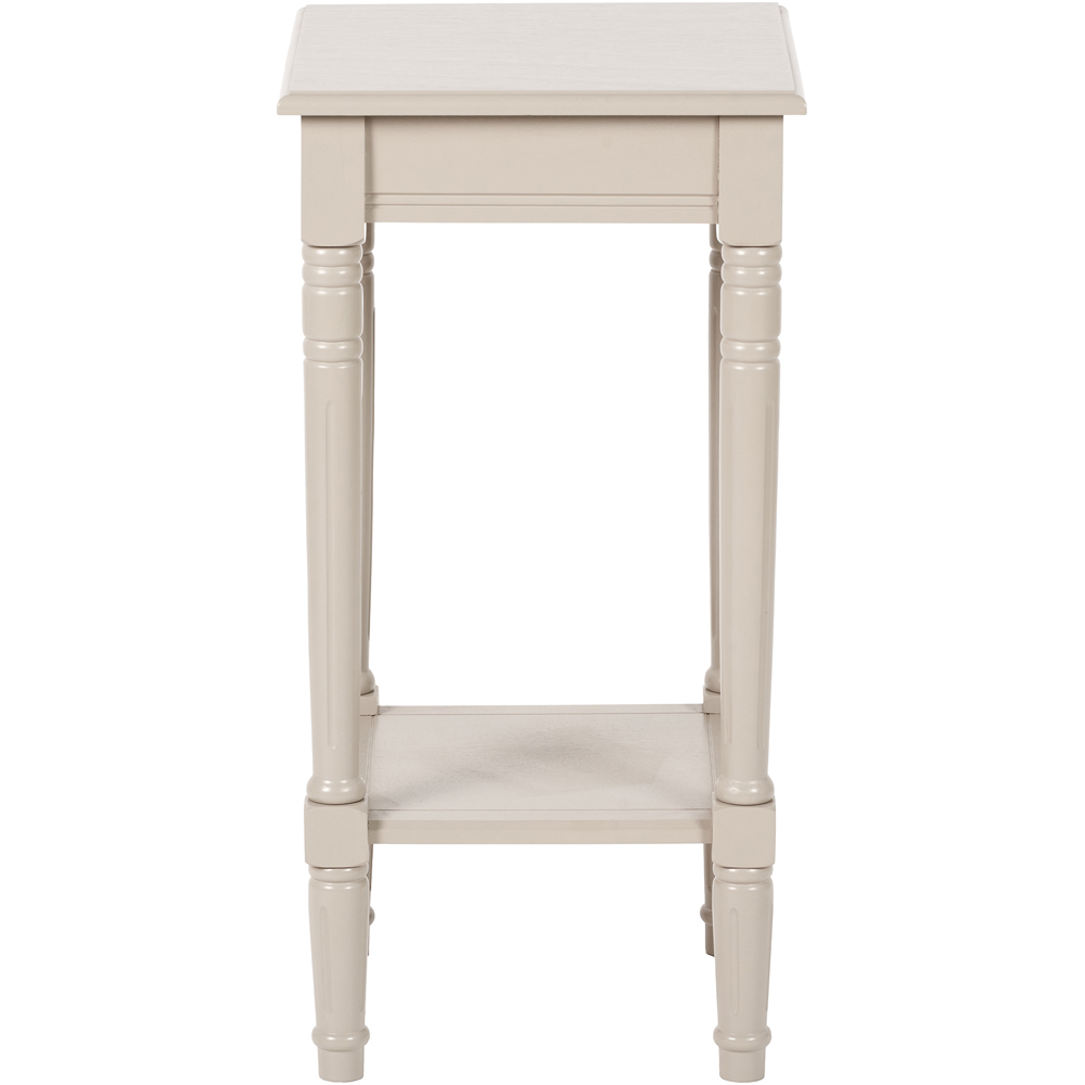 Pacific Lifestyle Heritage Single Shelf Putty Cream Pine Wood Accent Table Image 2