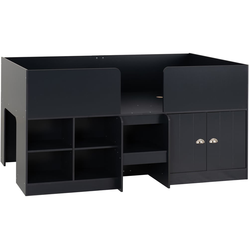 Seconique Orlando Single Sleeper Dark Grey Low Sleeper Bed with Storage Image 3