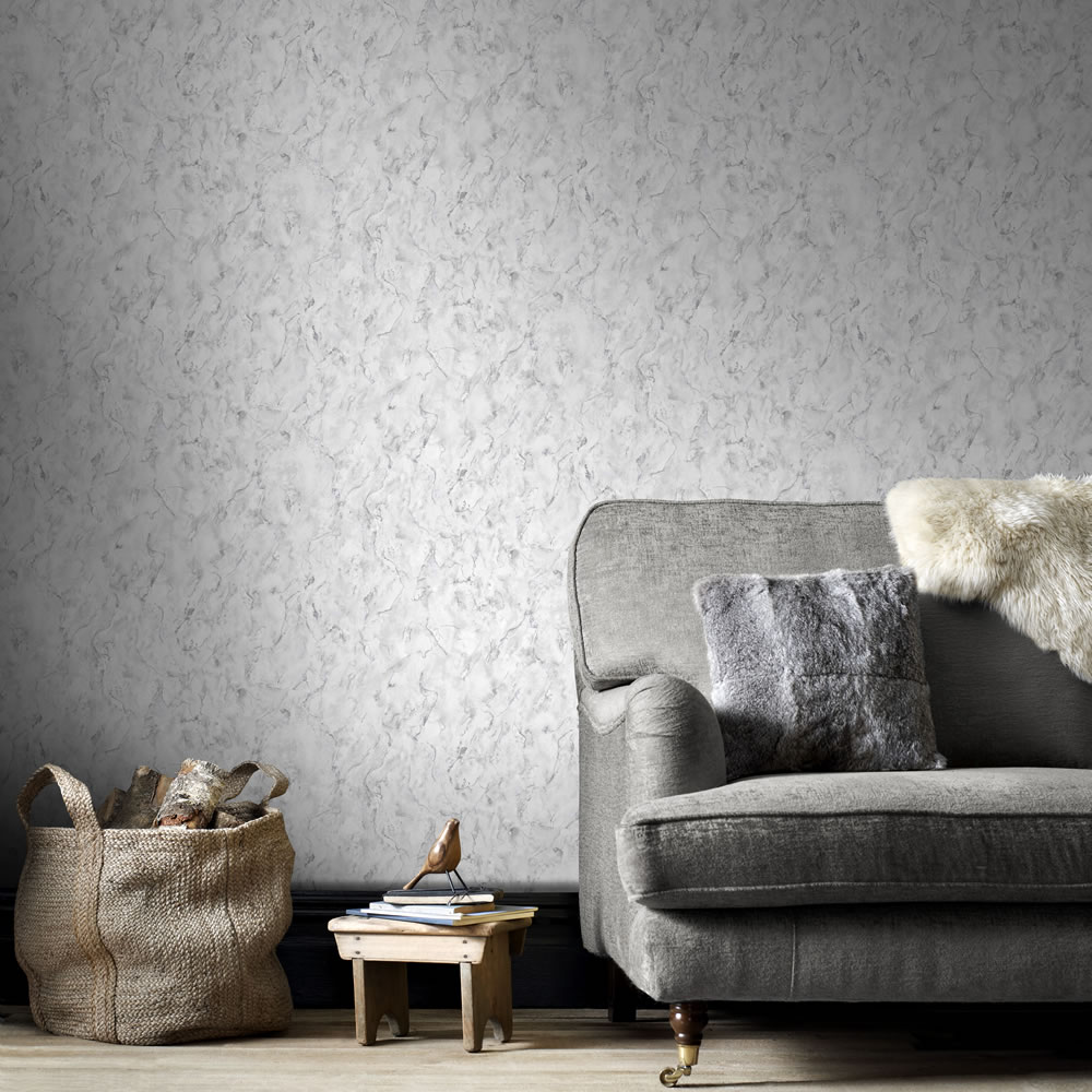 Graham & Brown Boutique Wallpaper Marble White Image 2