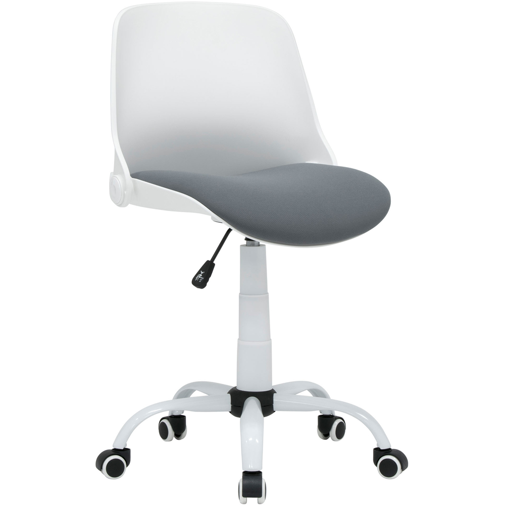 Sewing Online 18617 White and Grey Hydraulic Foldable Sewing and Office Chair Image 2