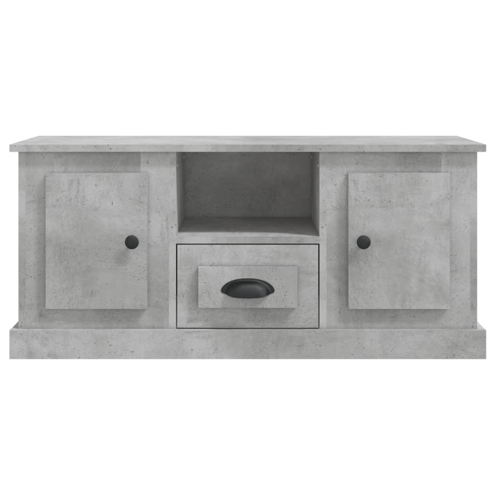 vidaXL 2 Door Single Drawer Single Shelf Concrete Grey TV Cabinet Image 3