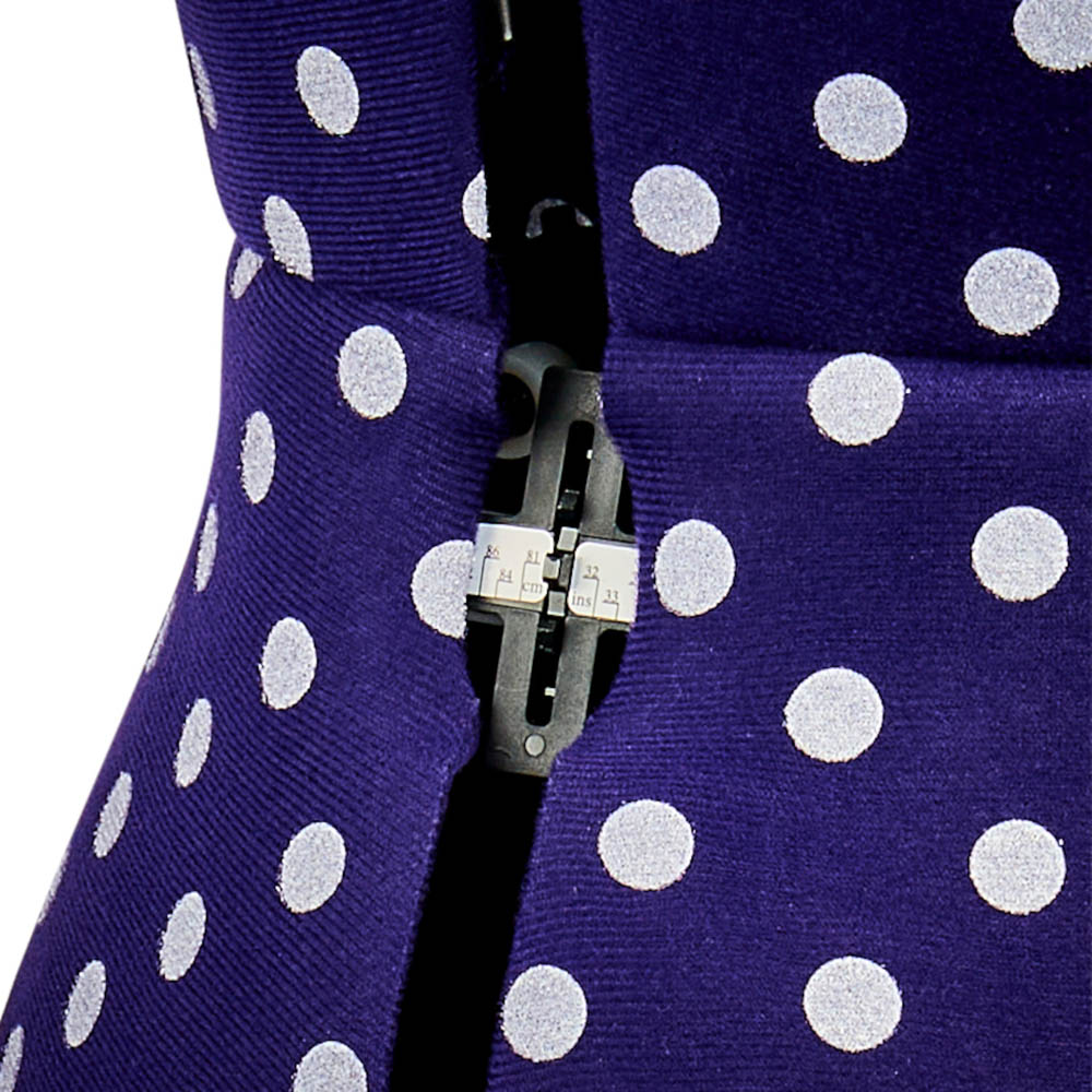 Sewing Online 5906A Purple Polka Adjustable 8-Part Dressmakers Dummy with Hem Marker Small Image 6
