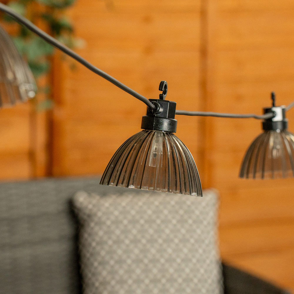 ValueLights Smoked Pleated LED Battery Operated Outdoor Garden String Light 6 Pack Image 3