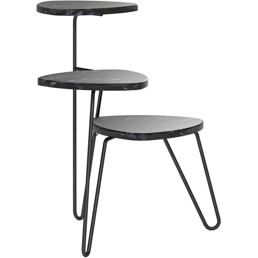 Novogratz Athena Black Marble Indoor Plant Stand Image 5