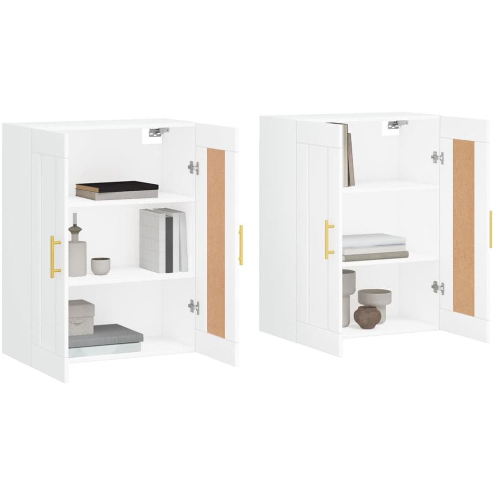 vidaXL 2 Door White Wall Mounted Cabinet 2 Pack Image 3