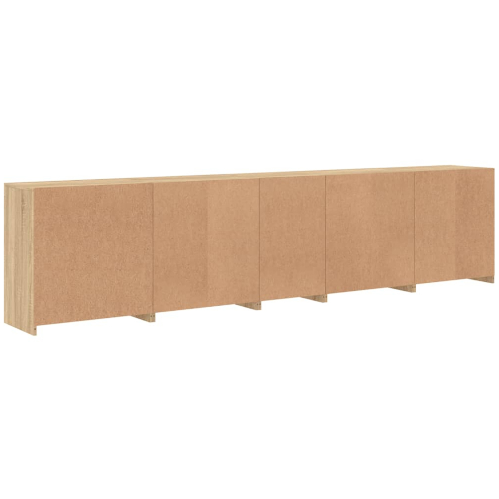 vidaXL 8 Door 12 Shelf Sonoma Oak LED Sideboard 5 Piece Image 7
