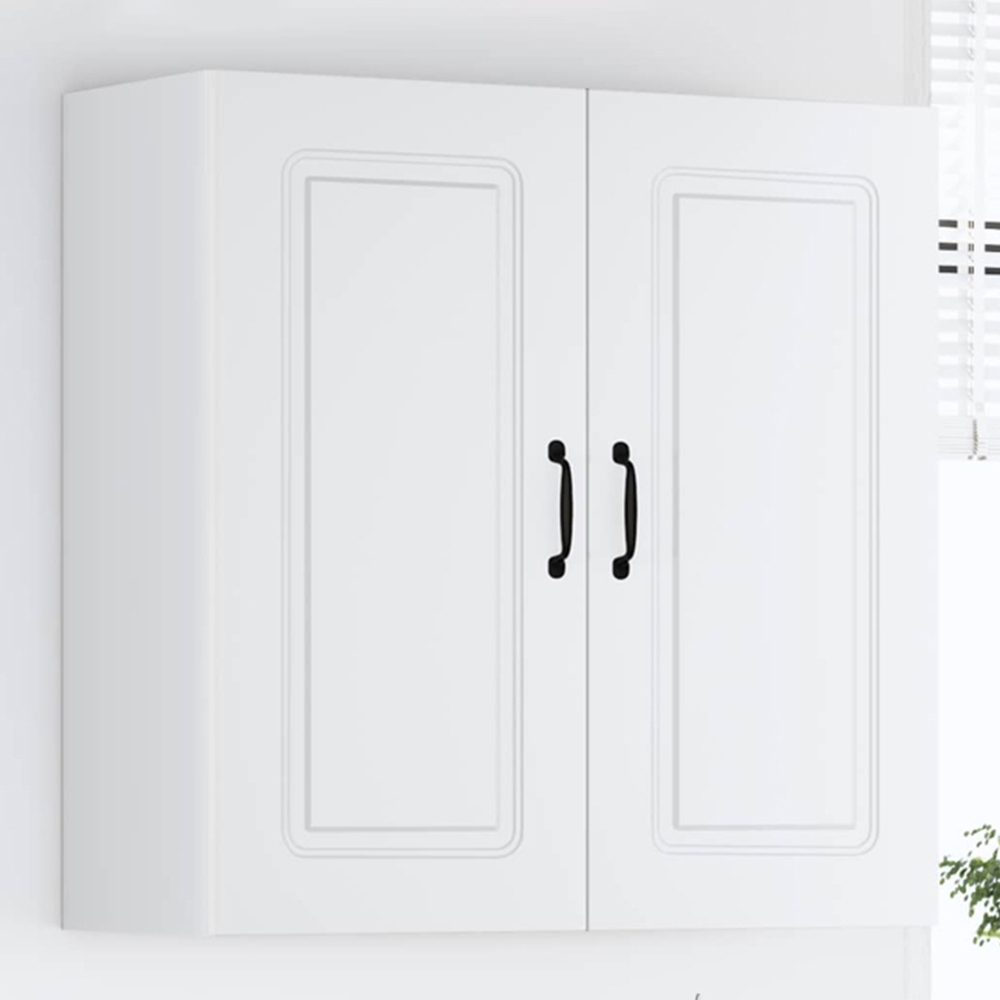 vidaXL Kalmar 2 Door White Wall Kitchen Cabinet Image 1