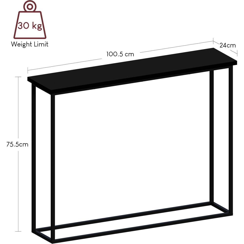 VIDA DESIGNS Black Metal Leg Console Table Image 8