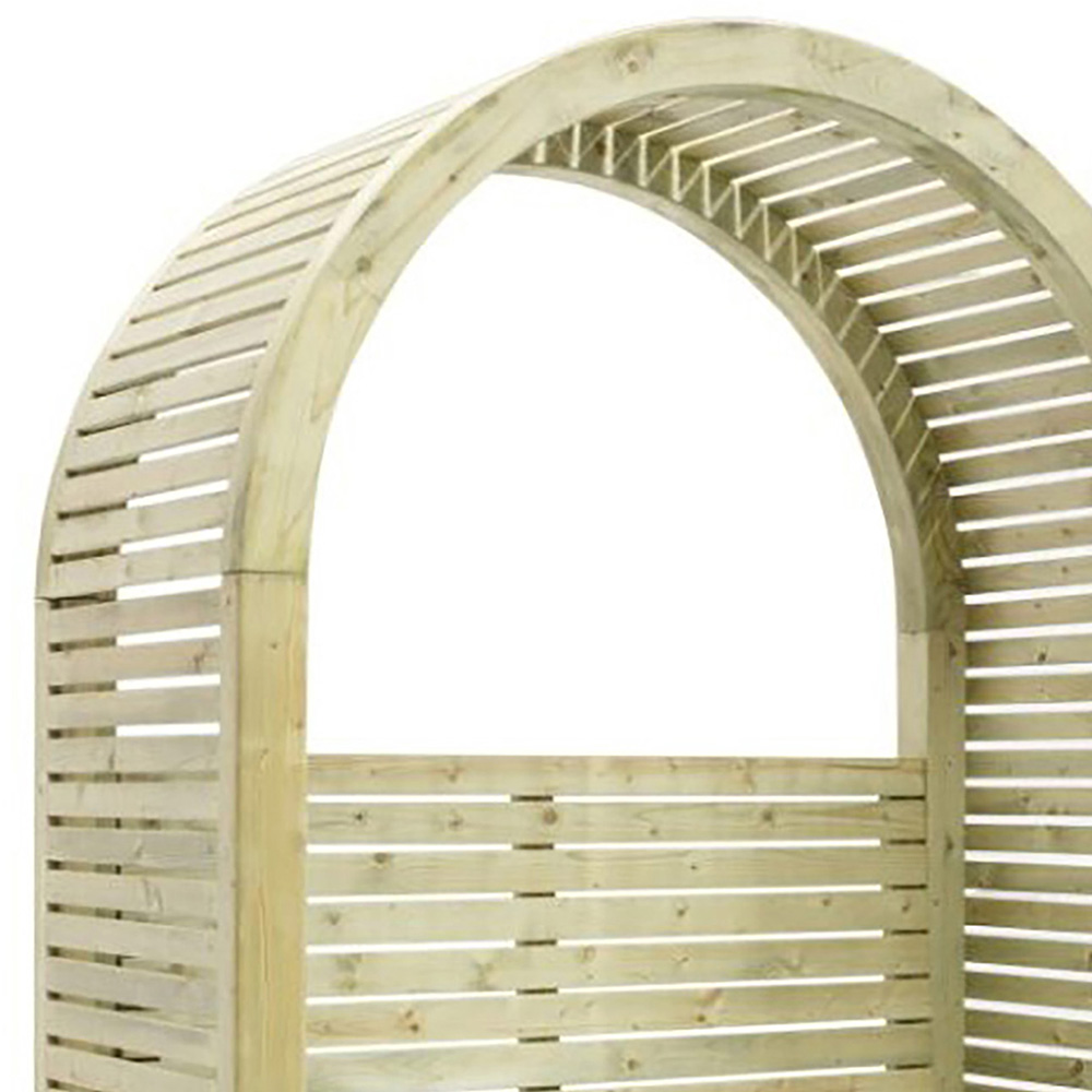 Shire Contemporary 2 Seater 5 x 2ft Green Pressure Treated Arbour Image 3