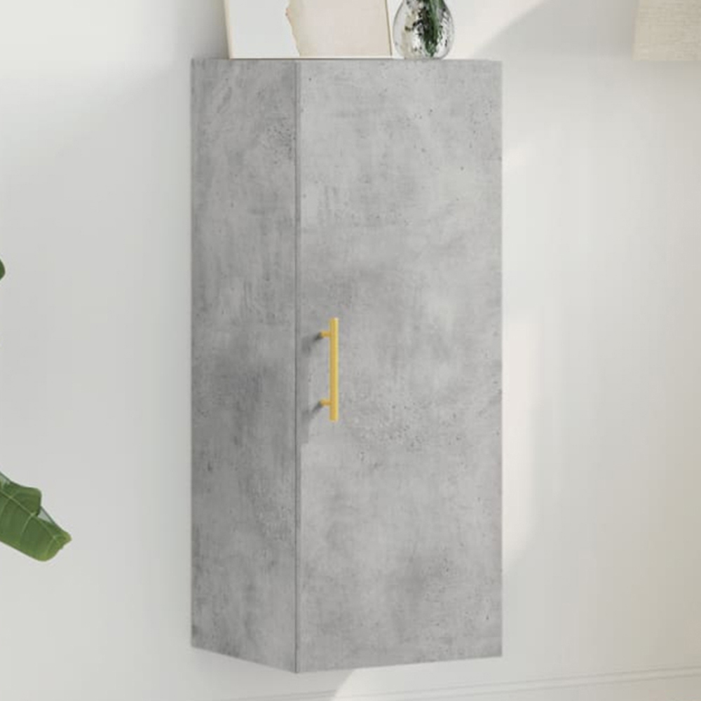 vidaXL Single Door Concrete Grey Wall Mounted Cabinet Image 1