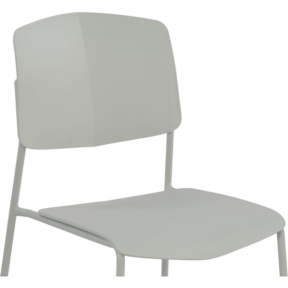 Core Products Academy Set of 2 Light Grey Plastic Kitchen Chair Image 4