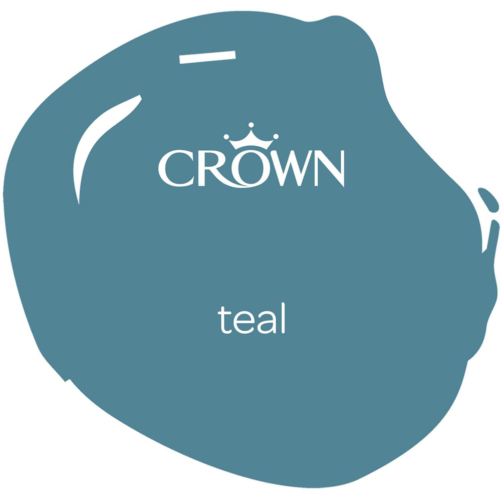 Crown Easyclean Mid Sheen Bathroom Paint - Teal / 2.5l Image 7