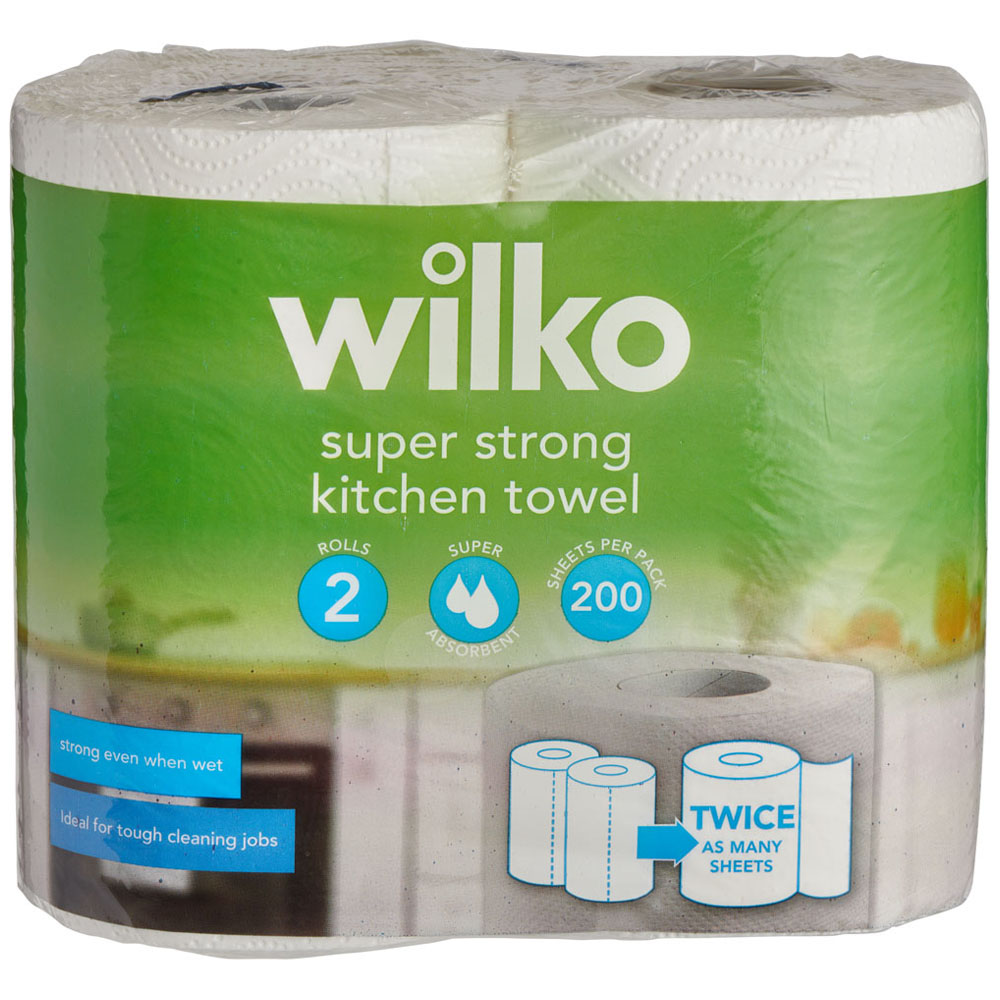 Wilko Kitchen Towel 2 Rolls 3 Ply   Image 1