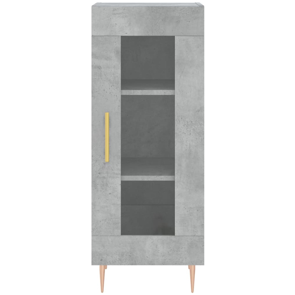 vidaXL 2 Glass Door Concrete Grey Highboard Image 8