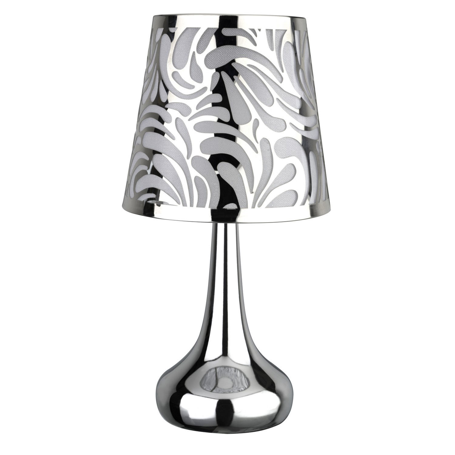 Silver Swirl Touch Table Lamp Image 1