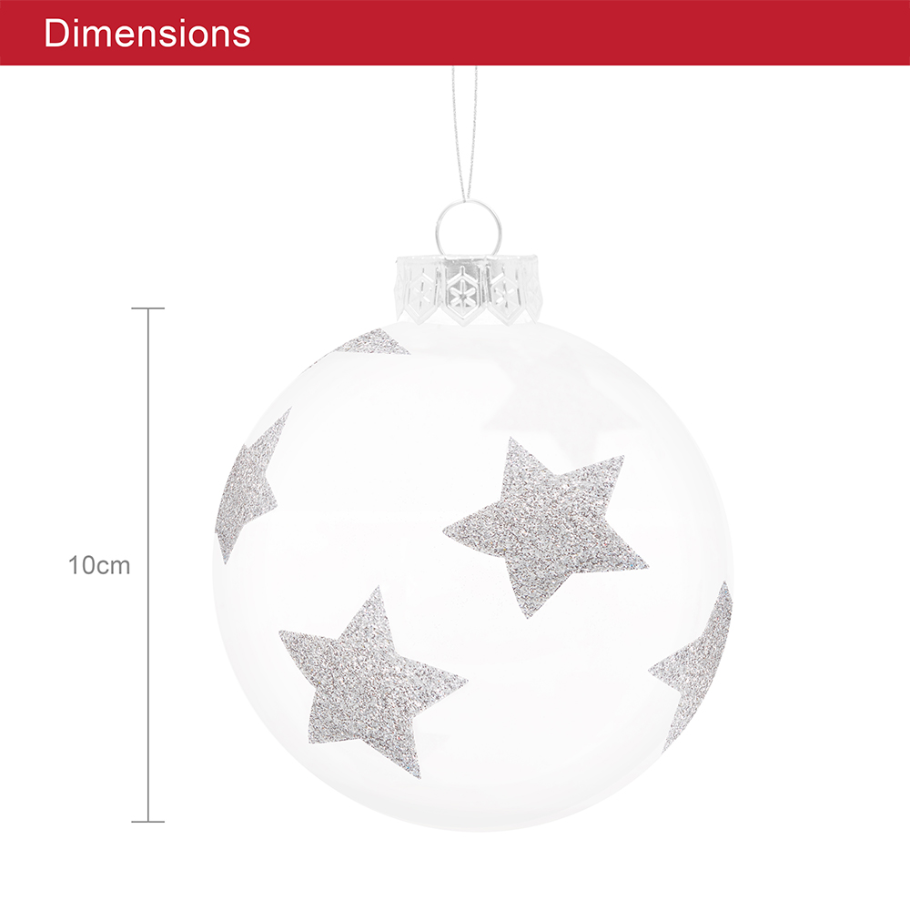 The Christmas Workshop Silver Shatterproof Bauble 12 Pack Image 9