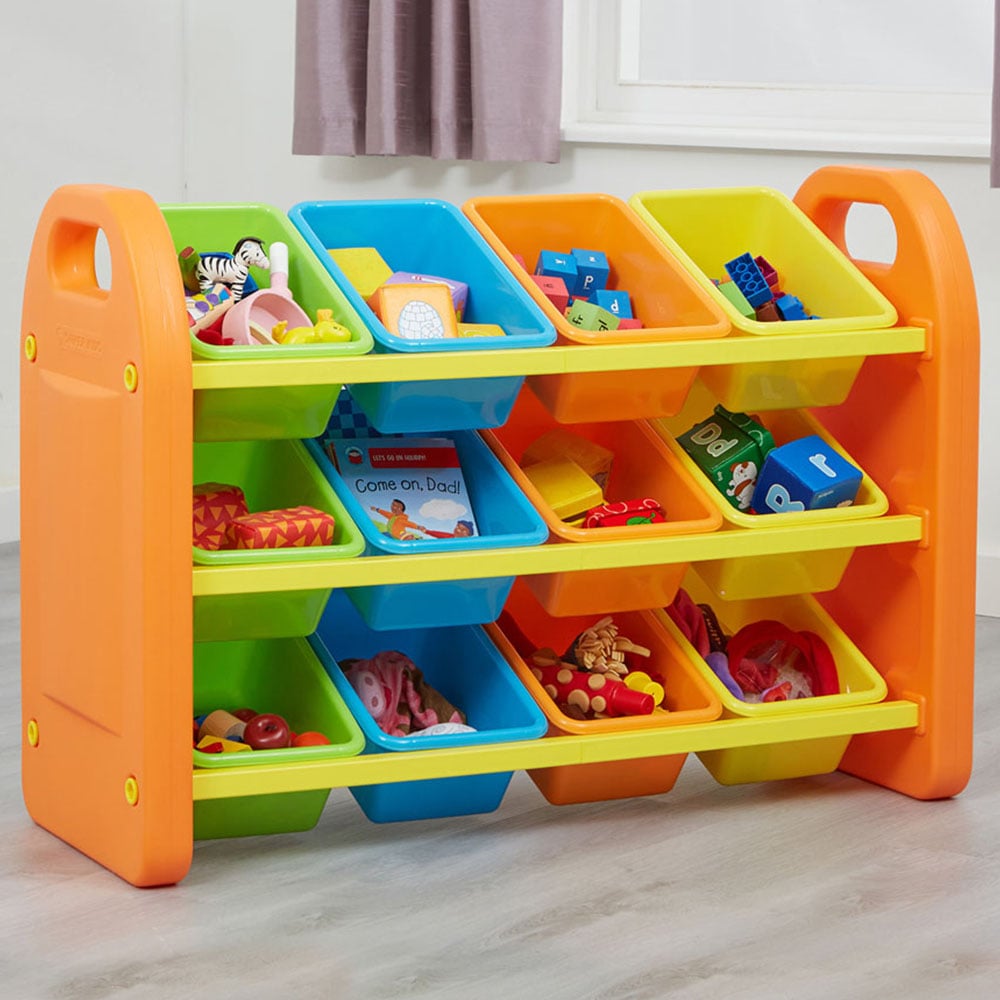 Liberty House Toys Kids 12 Bin Toy Organiser Unit Image 1