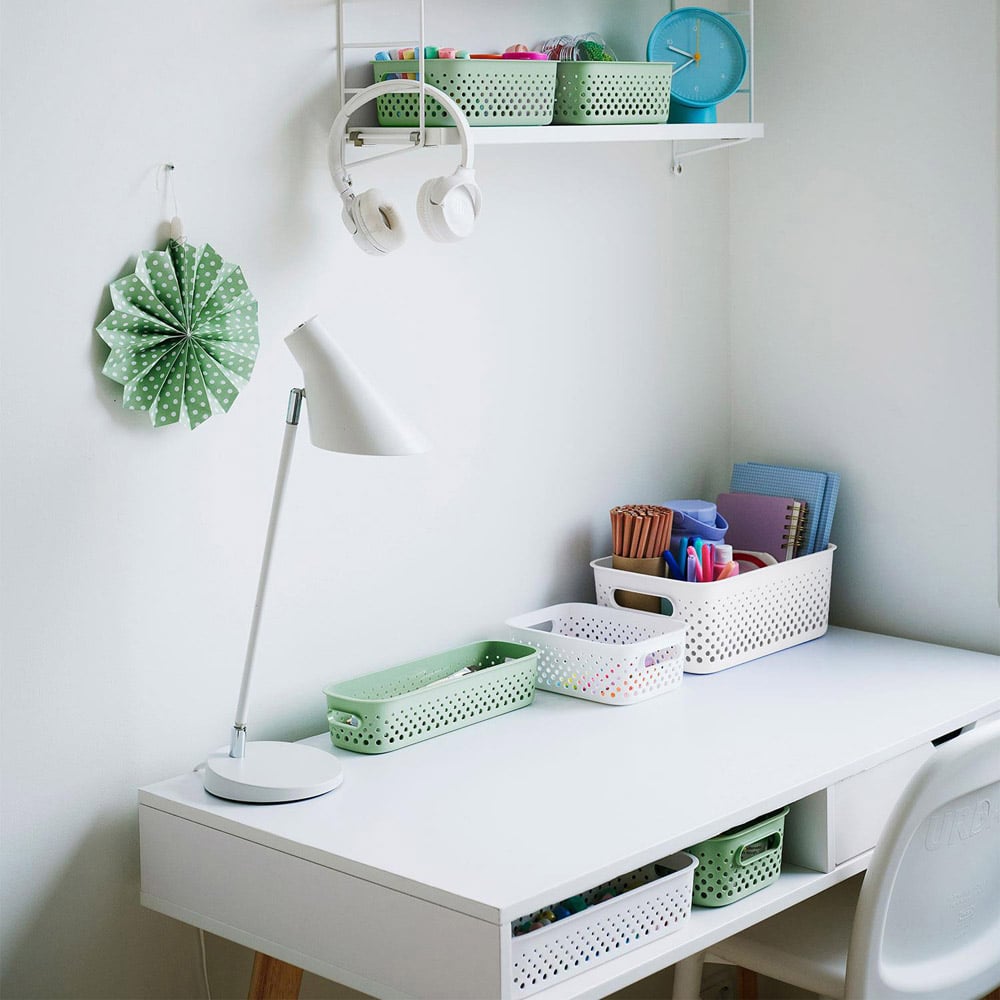 SmartStore Essence White Small Storage Basket 1.6L 3 Pack Image 6