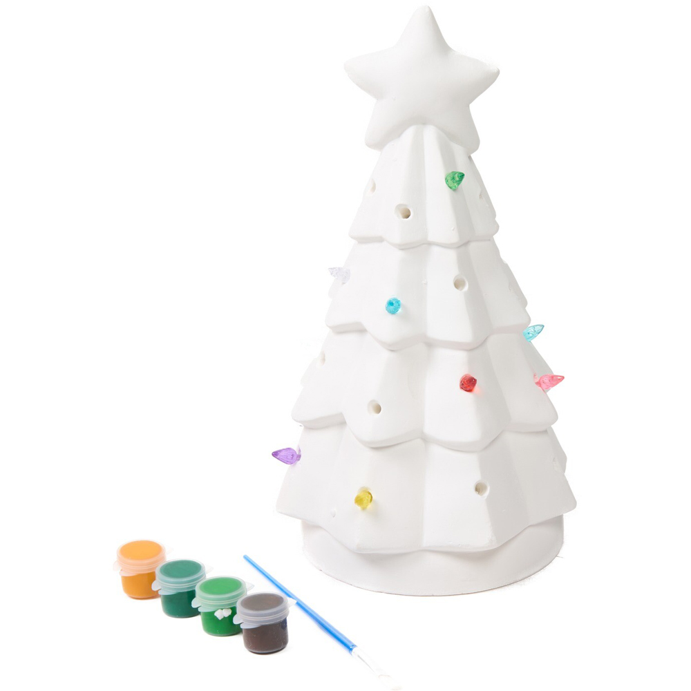 Paint Your Own Light Up Ceramic Christmas Tree Kit Image 4