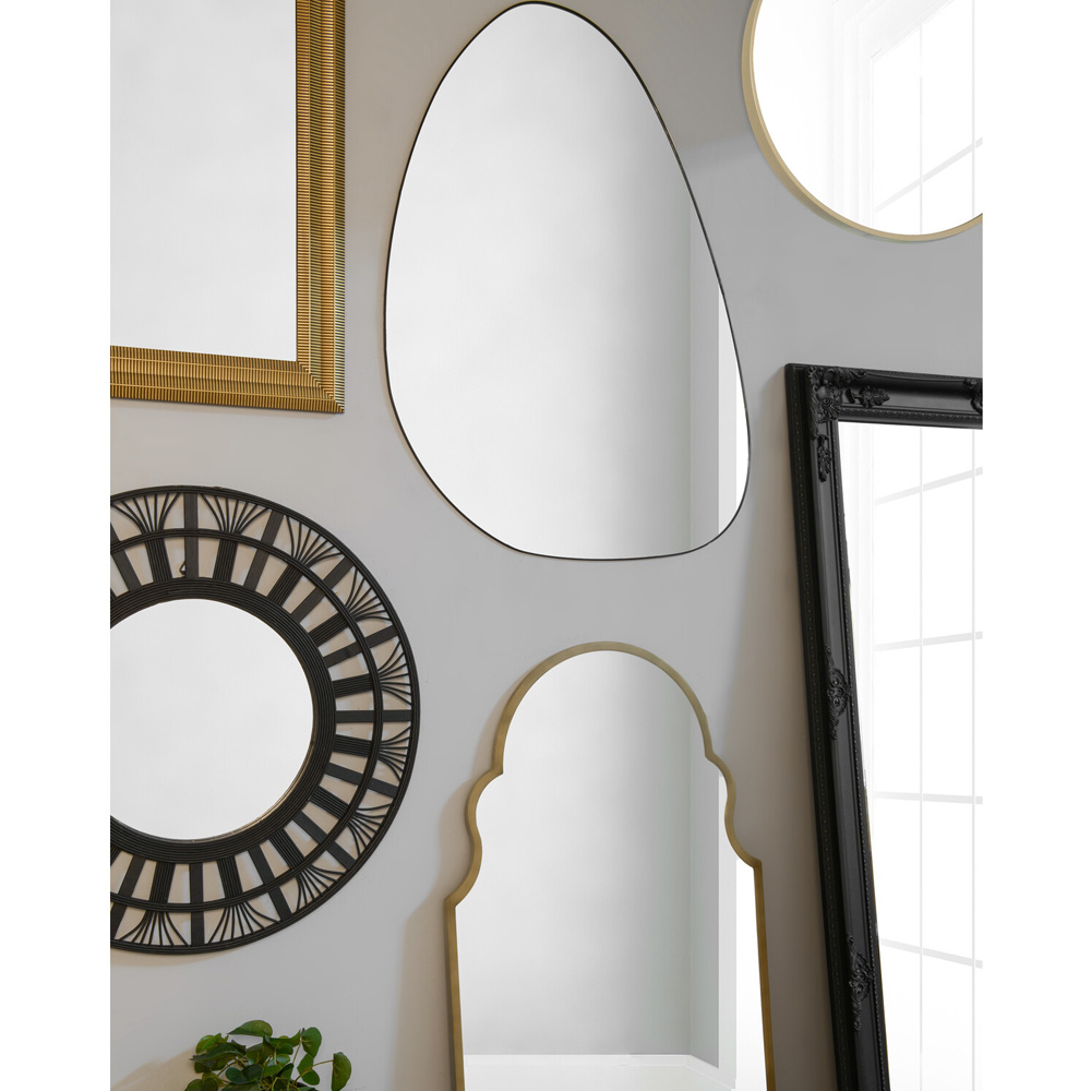 Sophia Black Ornate Lean To Mirror 172 x 92cm Image 5