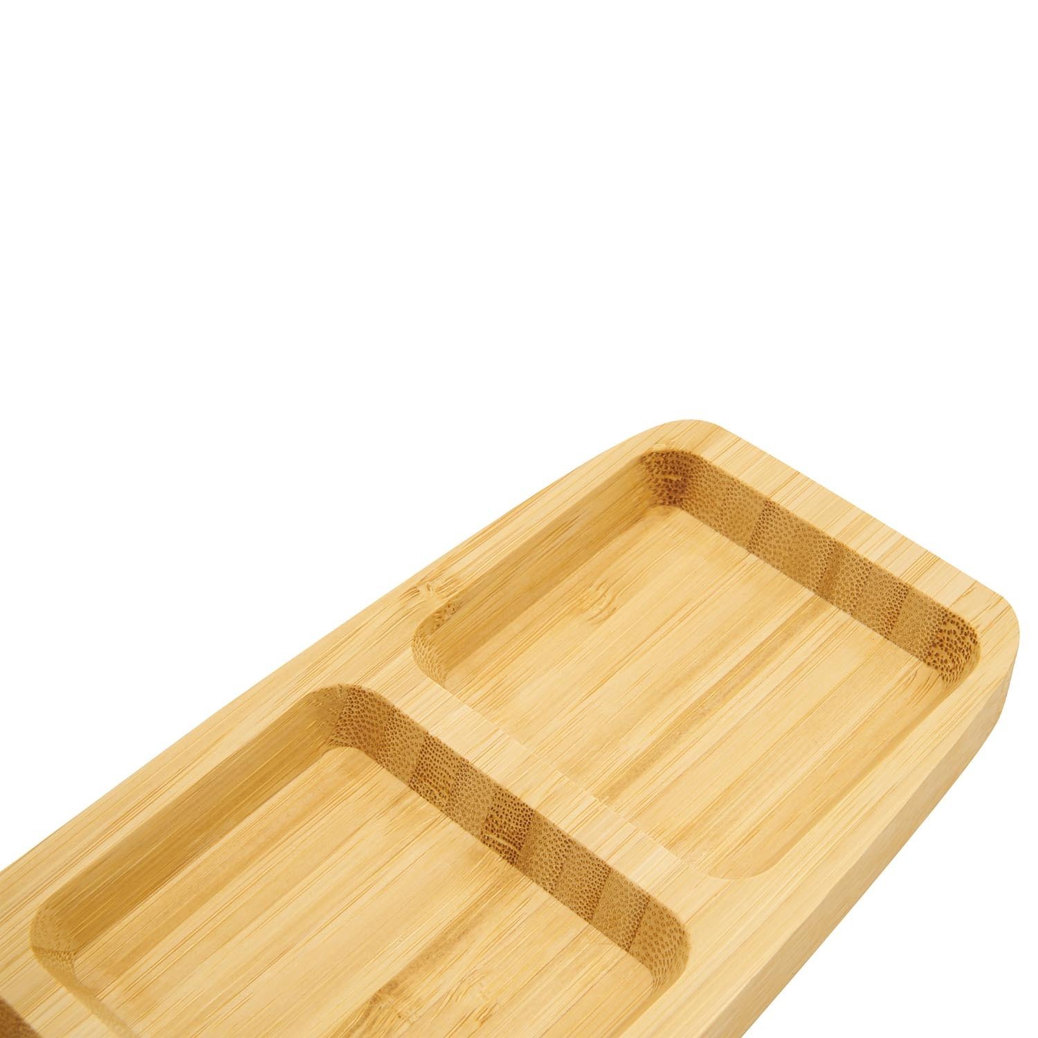 Bamboo Divided Serving Tray - Natural Image 3