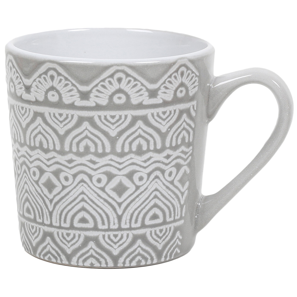 Grey Swirl Stoneware Mug 4 Pack Image