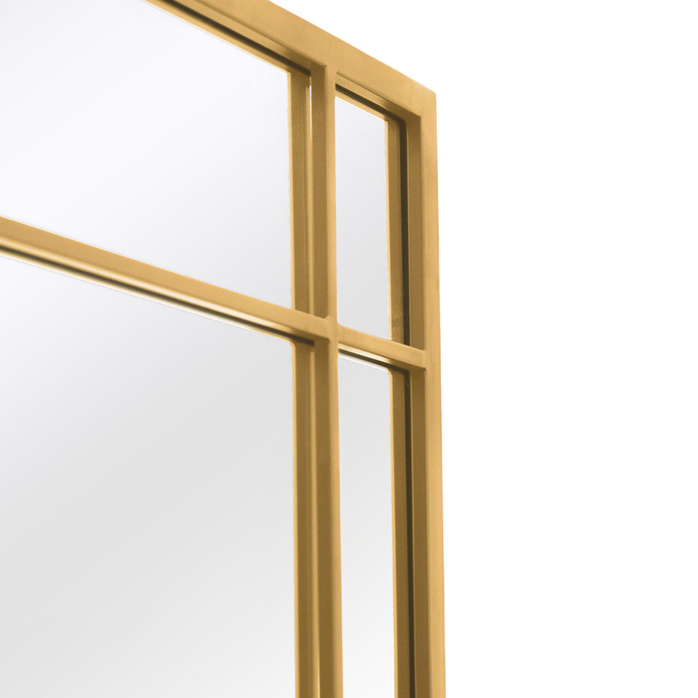 MirrorOutlet The Tabula Gold Metal Framed Window Wall Mirror 180 x 90cm Image 5