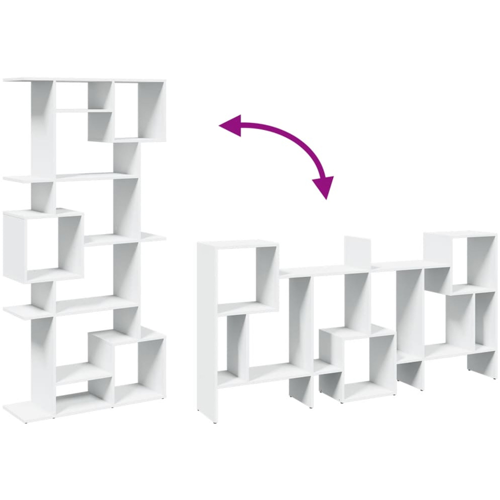 vidaXL 9 Shelf White Bookcase Image 6