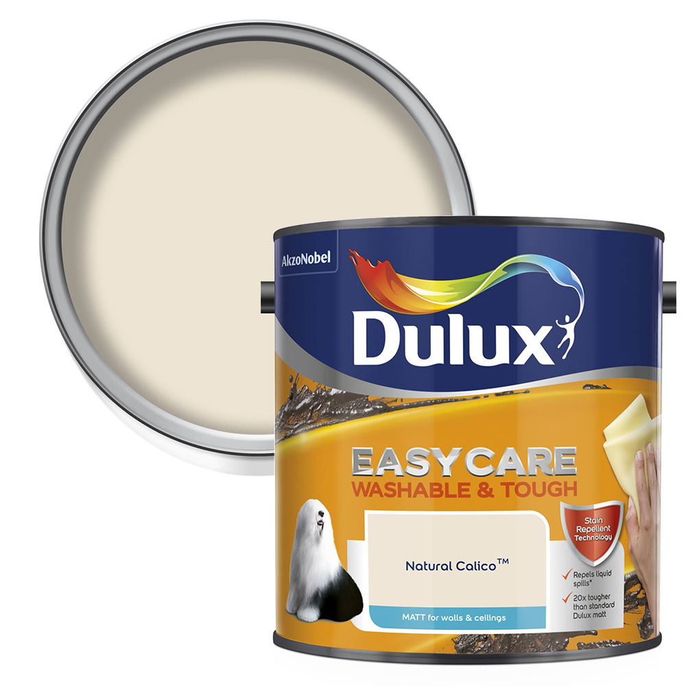 Dulux Easycare  Washable & Tough Natural Calico Matt Emulsion Paint 2.5L Image 1