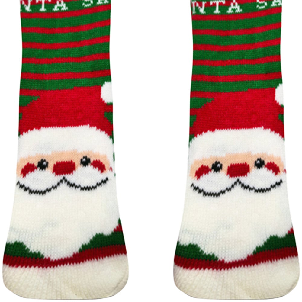 Noel Square Santa Ho Ho Xmas Socks Pair Image 3