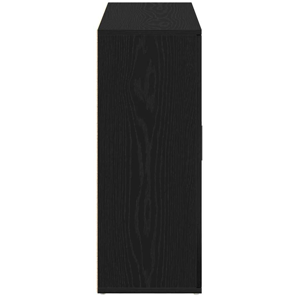 vidaXL 3 Door 2 Drawer Black Wooden Sideboard Image 6