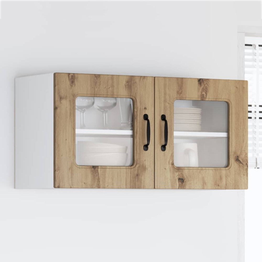 vidaXL Kalmar 2 Door Artisan Oak Wall Kitchen Cabinet Image 1