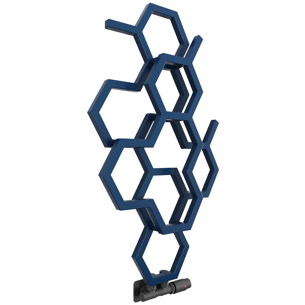 Terma Hex 846 BTU Denim Blue Radiator 821 x 486mm Image 1