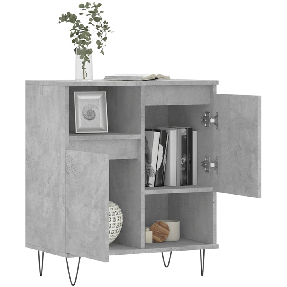 vidaXL 2 Door 2 Shelf Concrete Grey Sideboard Image 4
