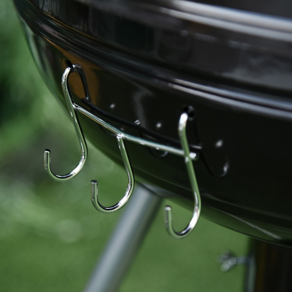 Outsunny Black Portable Kettle Charcoal BBQ Grill Image 4