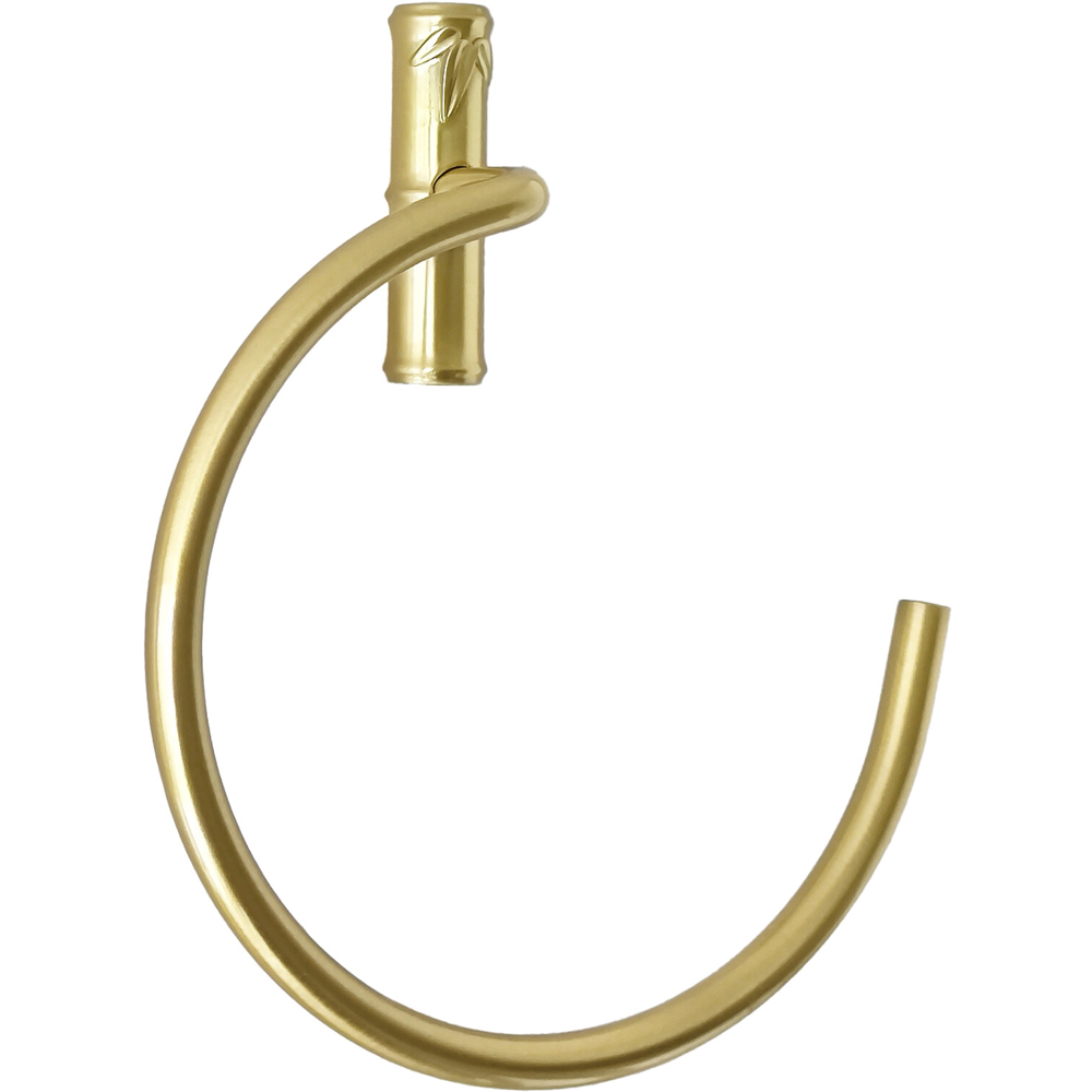 Bamboo Towel Ring Gold Image 2