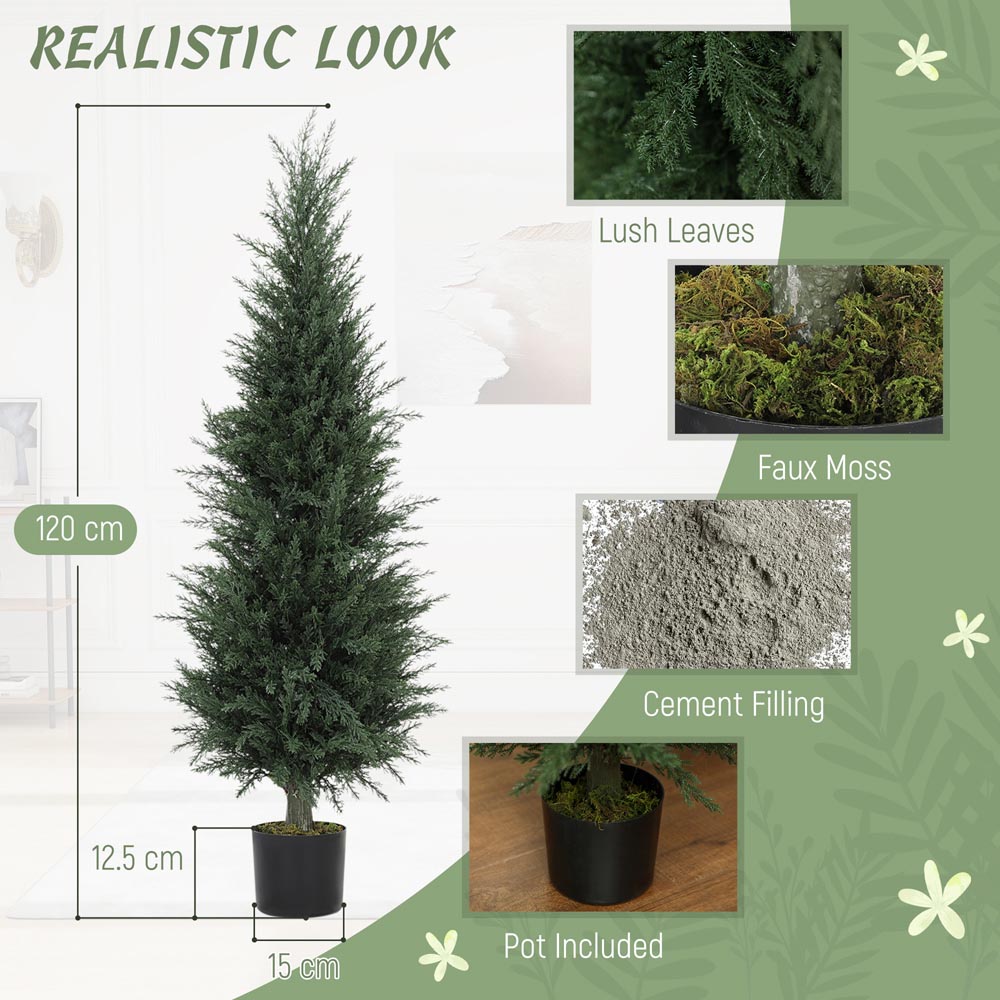Portland Artificial Cypress Plant in Pot 120cm 2 Pack Image 8