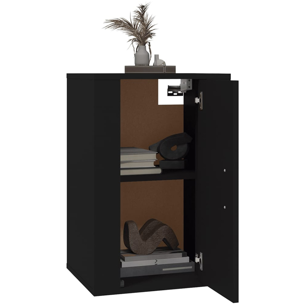 vidaXL Single Door Black Wall Mounted TV Cabinet Image 3