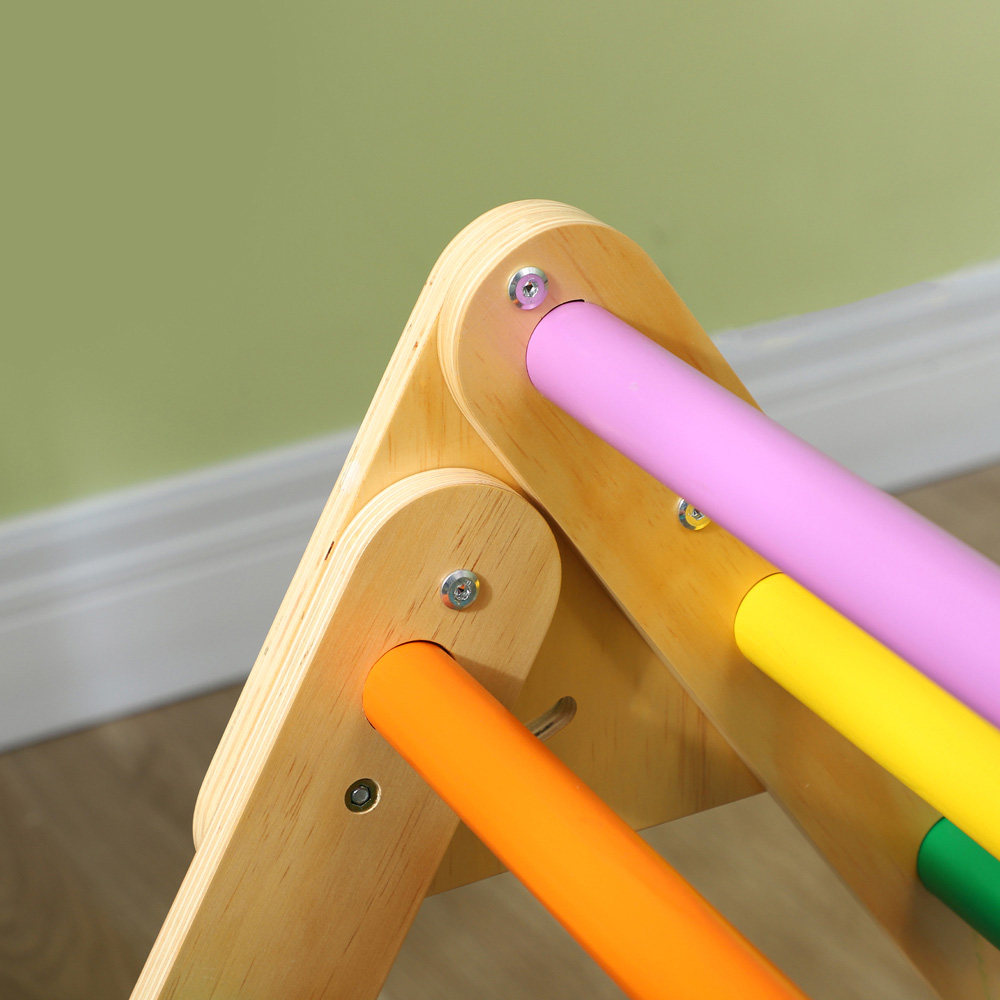 Tommy Toys Wooden Indoor Toddler Climbing Frame Pikler Triangle Set Image 4
