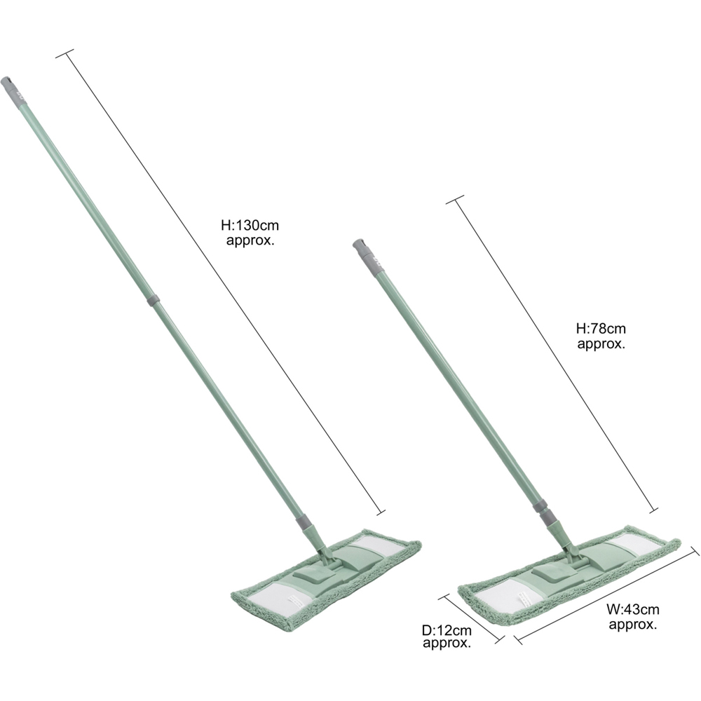 JVL Cleaning Green Extendable Microfibre Mop Image 9