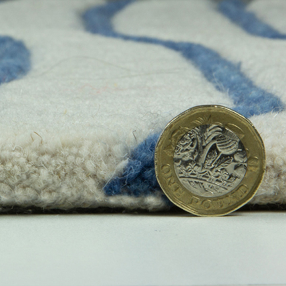 Esselle Home Aura Dune Natural and Blue Rug 160 x 230cm Image 4