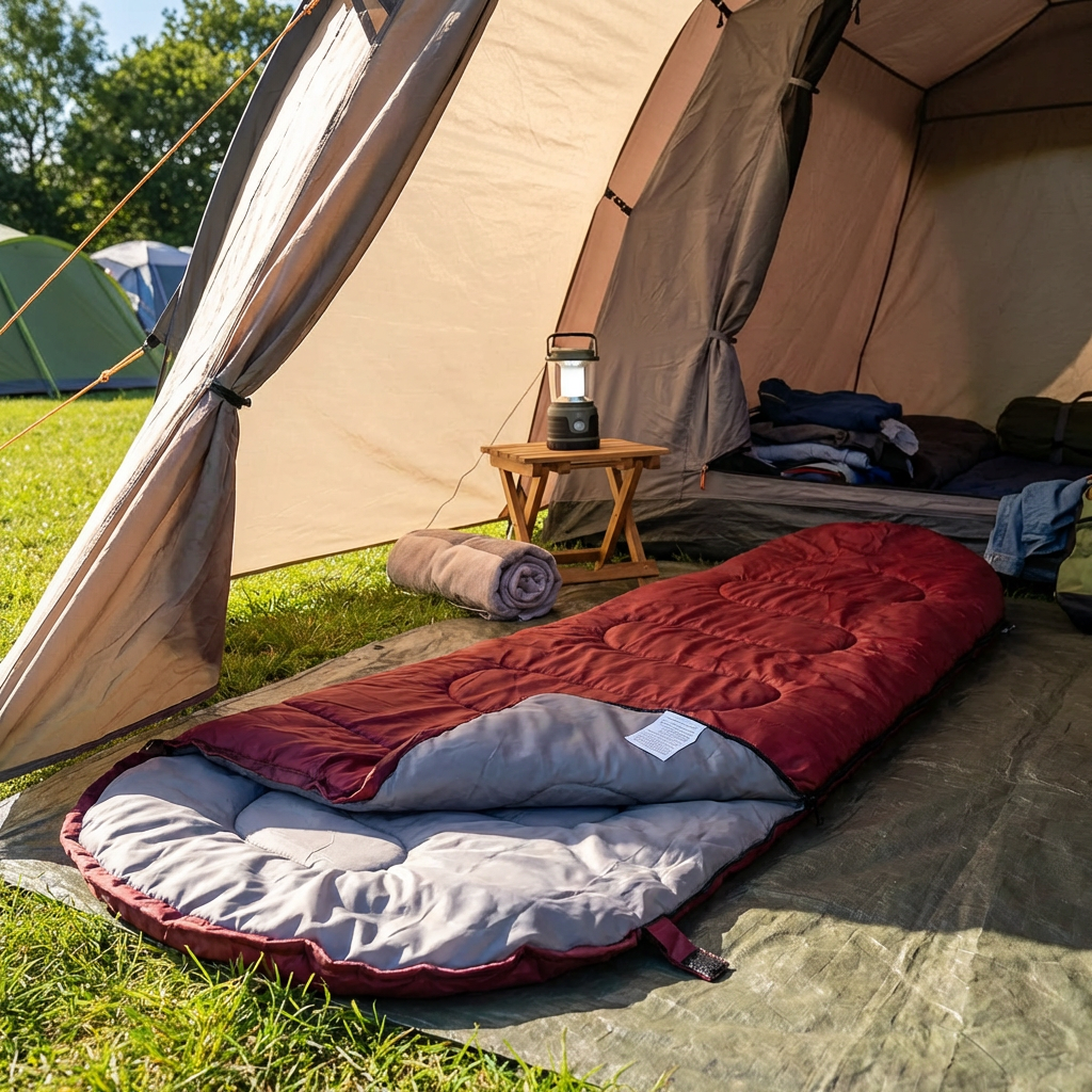 Standard Mummy Shape Sleeping Bag - Red Image 5
