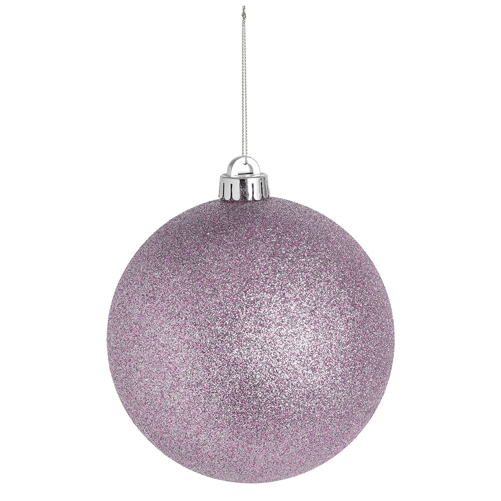 Wilko Glitters Lilac Bauble 140mm Image